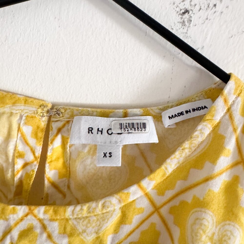 Rhode Love Lockdown Yellow Belted Ella Dress XS - Picture 5 of 6